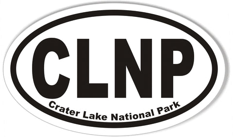 CLNP Crater Lake National Park Oval Bumper Sticker