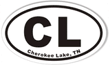 CL Cherokee Lake Euro Oval Sticker