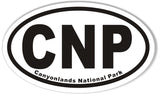 CNP Canyonlands National Park Oval Bumper Stickers