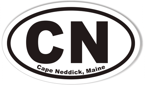 CN Cape Neddick, Maine Oval Bumper Stickers