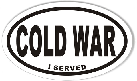 COLD WAR I SERVED Oval Bumper Stickers