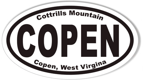 COPEN Oval Bumper Stickers