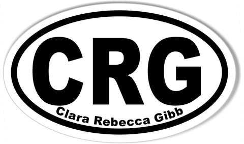 CRG Custom Oval Bumper Stickers