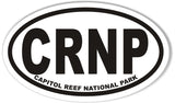 CRNP CAPITOL REEF NATIONAL PARK Oval Bumper Stickers