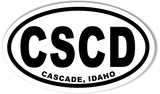 CSCD CASCADE, IDAHO Oval Bumper Stickers