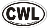 CWL Custom Oval Bumper Stickers