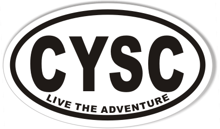 CYSC LIVE THE ADVENTURE Oval Stickers