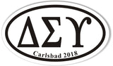 Delta Sigma Upsilon Carlsbad 2018 Oval Bumper Stickers