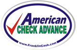 American Check Advance Euro Oval Stickers