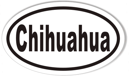 Chihuahua Euro Oval Sticker