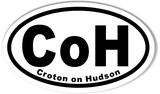 CoH Croton on Hudson 3x5 Inch Custom Oval Bumper Stickers