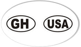 Country Bike Mini Oval Bumper Stickers
