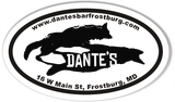 DANTE'S Custom Oval Bumper Stickers