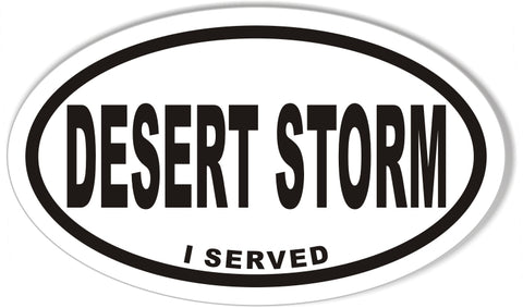 DESERT STORM Oval Bumper Stickers