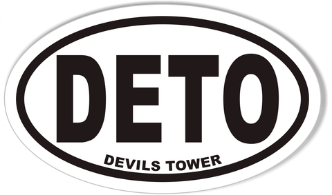 DETO DEVILS TOWER Oval Bumper Stickers