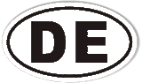 DE Delaware Oval Sticker