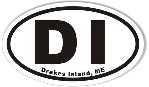 DI Drakes Island, ME Oval Bumper Stickers