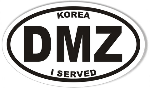 KOREA DMZ I SERVED Oval Bumper Sticker