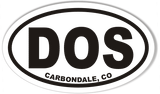 DOS CARBONDALE, CO Euro Oval Bumper Stickers