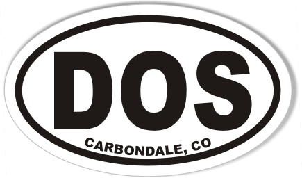 DOS CARBONDALE, CO Euro Oval Bumper Stickers