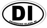 DI DRUMMOND ISLAND Euro Oval Bumper Stickers