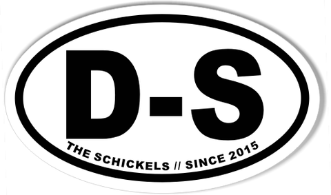 D-S Custom Oval Bumper Stickers
