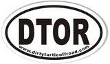 DTOR Oval Stickers 3x5"
