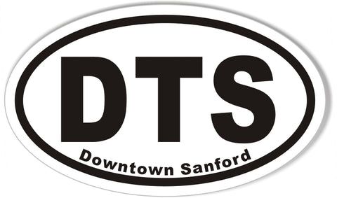 DTS Downtown Sanford Oval Bumper Stickers