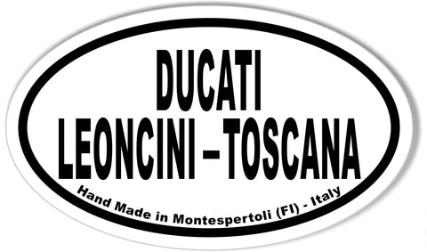 DUCATI LEONCINI - TOSCANA Oval Bumper Stickers
