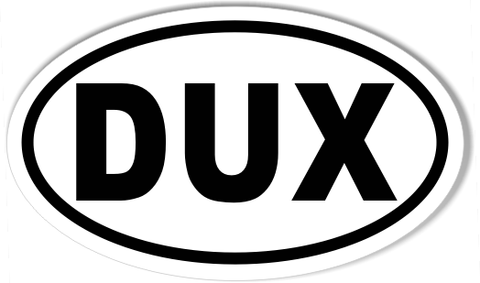 DUX 3x5" Custom Oval Bumper Stickers