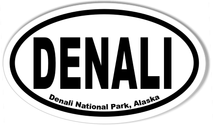 DENALI National Park Oval Bumper Sticker