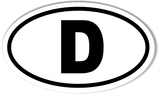 D Germany Euro Oval Sticker