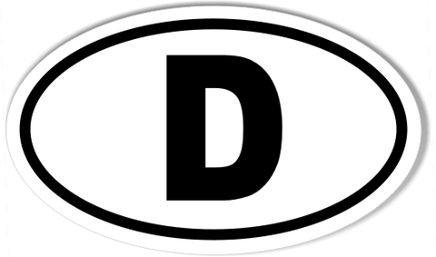 D Germany Euro Oval Sticker –