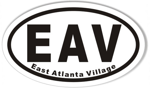 EAV East Atlanta Village Euro Oval Stickers