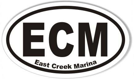 ECM 3x5" Custom Euro Oval Bumper Stickers
