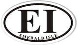 EI EMERALD ISLE, NC Oval Bumper Sticker