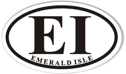 EI EMERALD ISLE, NC Oval Bumper Sticker