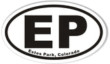EP Estes Park, Colorado Oval Bumper Stickers