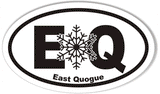 EQ East Quogue Snowflake Oval Bumper Stickers