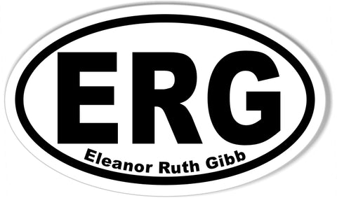 ERG Custom Oval Bumper Stickers