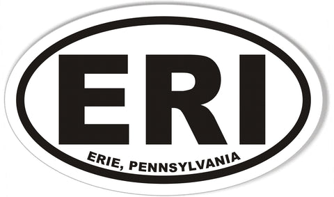 ERI ERIE, PENNSYLVANIA Oval Bumper Stickers
