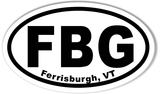 FBG Ferrisburgh, VT Euro Oval Bumper Stickers