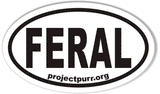 FERAL projectpurr.org Custom Oval Bumper Stickers