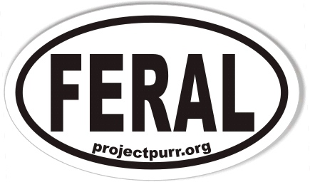 FERAL projectpurr.org Custom Oval Bumper Stickers