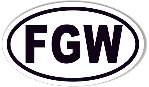 FWG Custom Oval Bumper Stickers