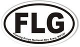 Flaming Gorge National Rec Area, WY/UT Oval Bumper Sticker