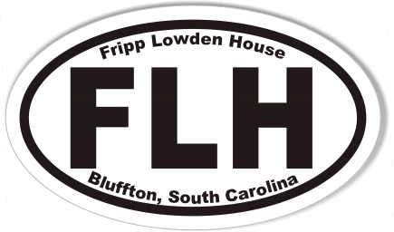 FLH Fripp Lowden House 3x5" Custom Oval Bumper Stickers