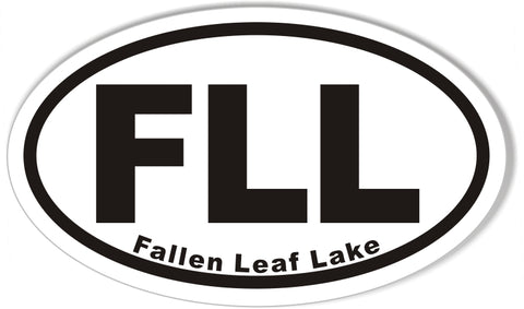FLL Fallen Leaf Lake Custom Oval Bumper Stickers