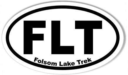 FLT Folsom Lake Trek Custom Euro Oval Bumper Stickers