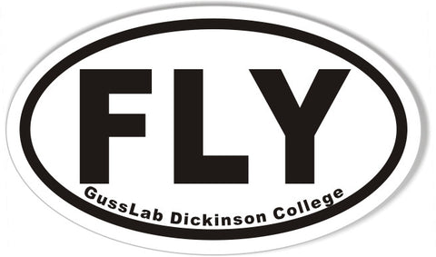 FLY 3x5 Inch Custom Oval Bumper Stickers